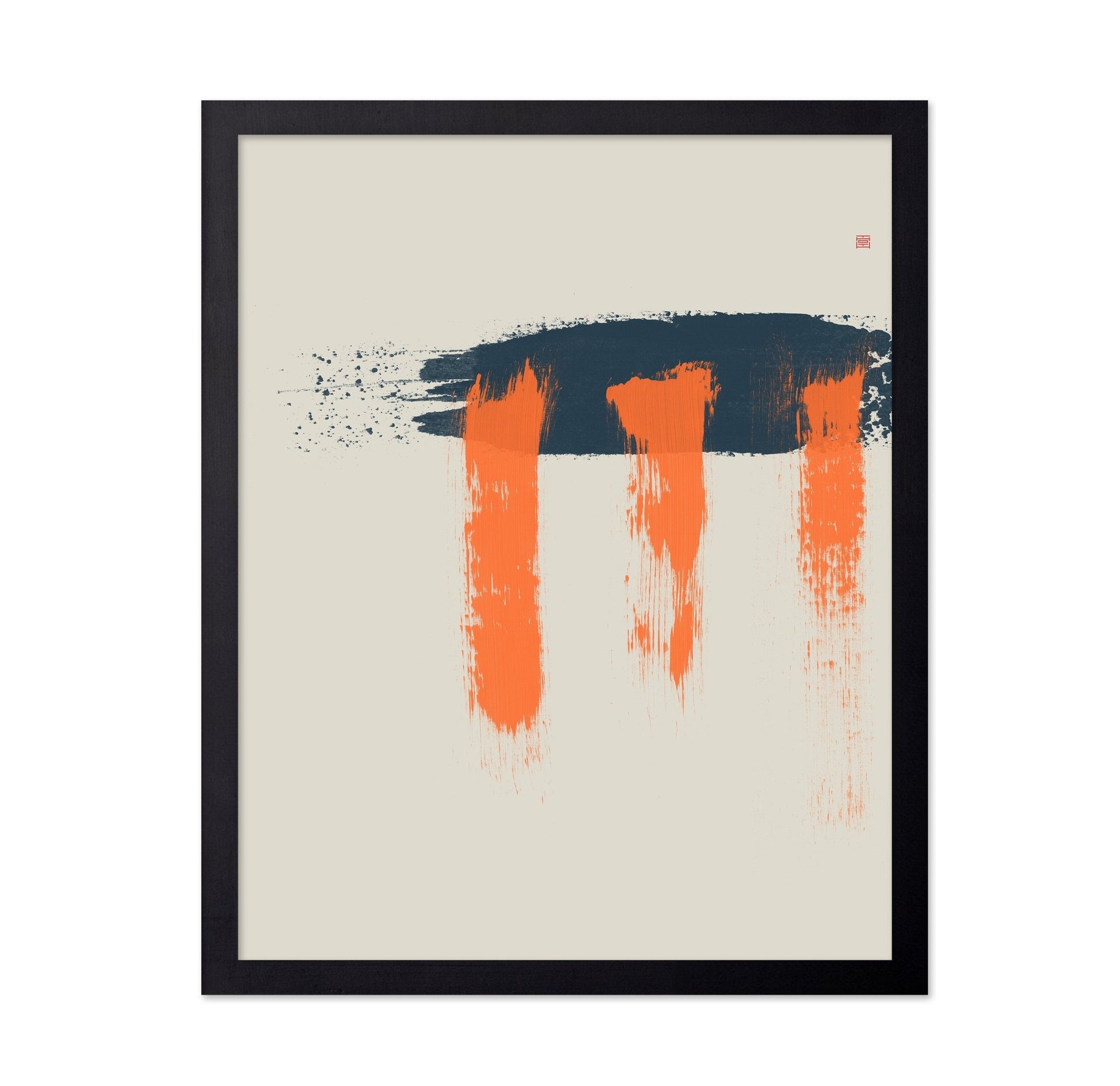 Orange Drip Strokes