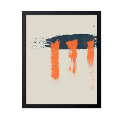 Orange Drip Strokes