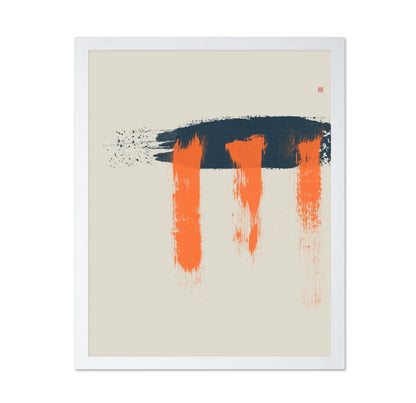 Orange Drip Strokes