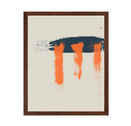 Orange Drip Strokes