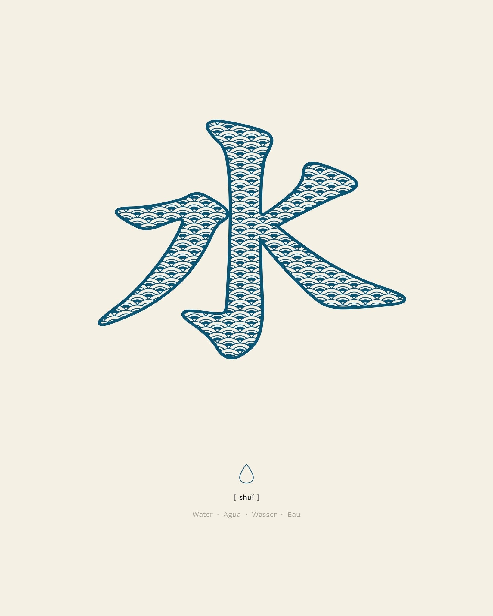 Water Kanji Pattern