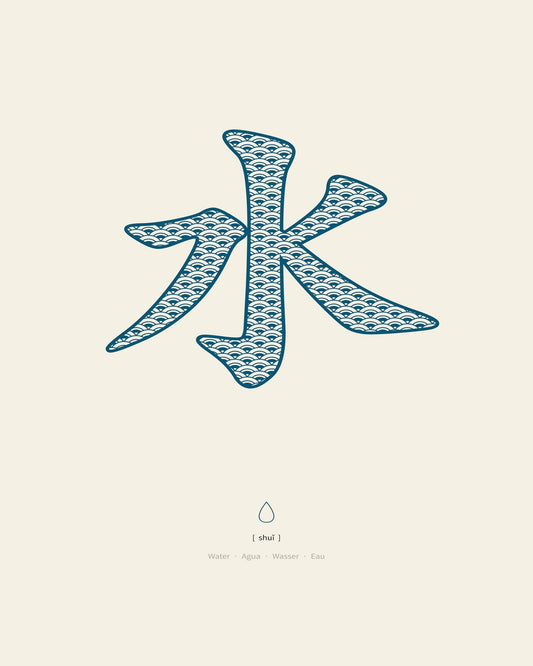 Water Kanji Pattern