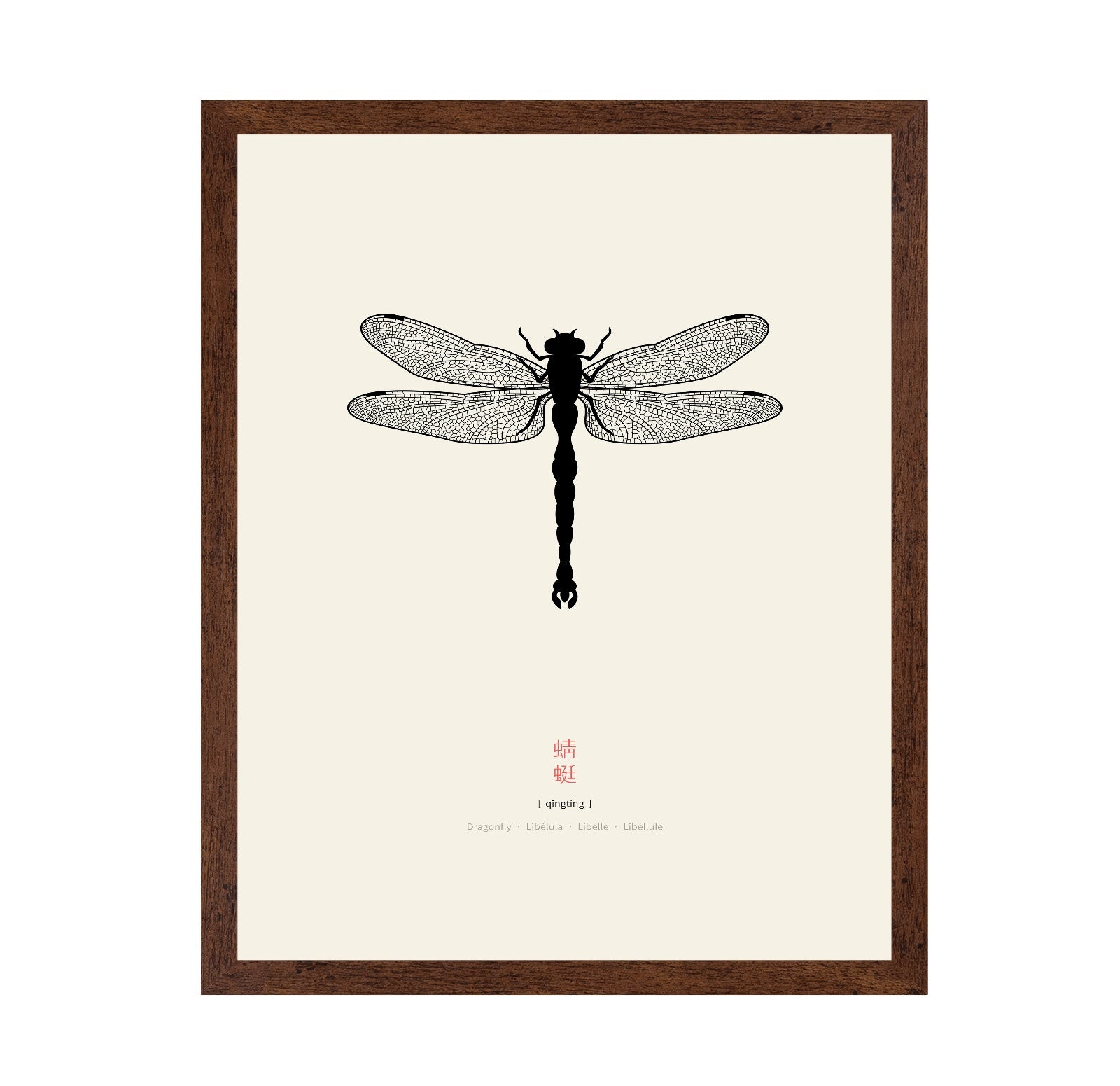 Minimal Dragonfly Silhouette
