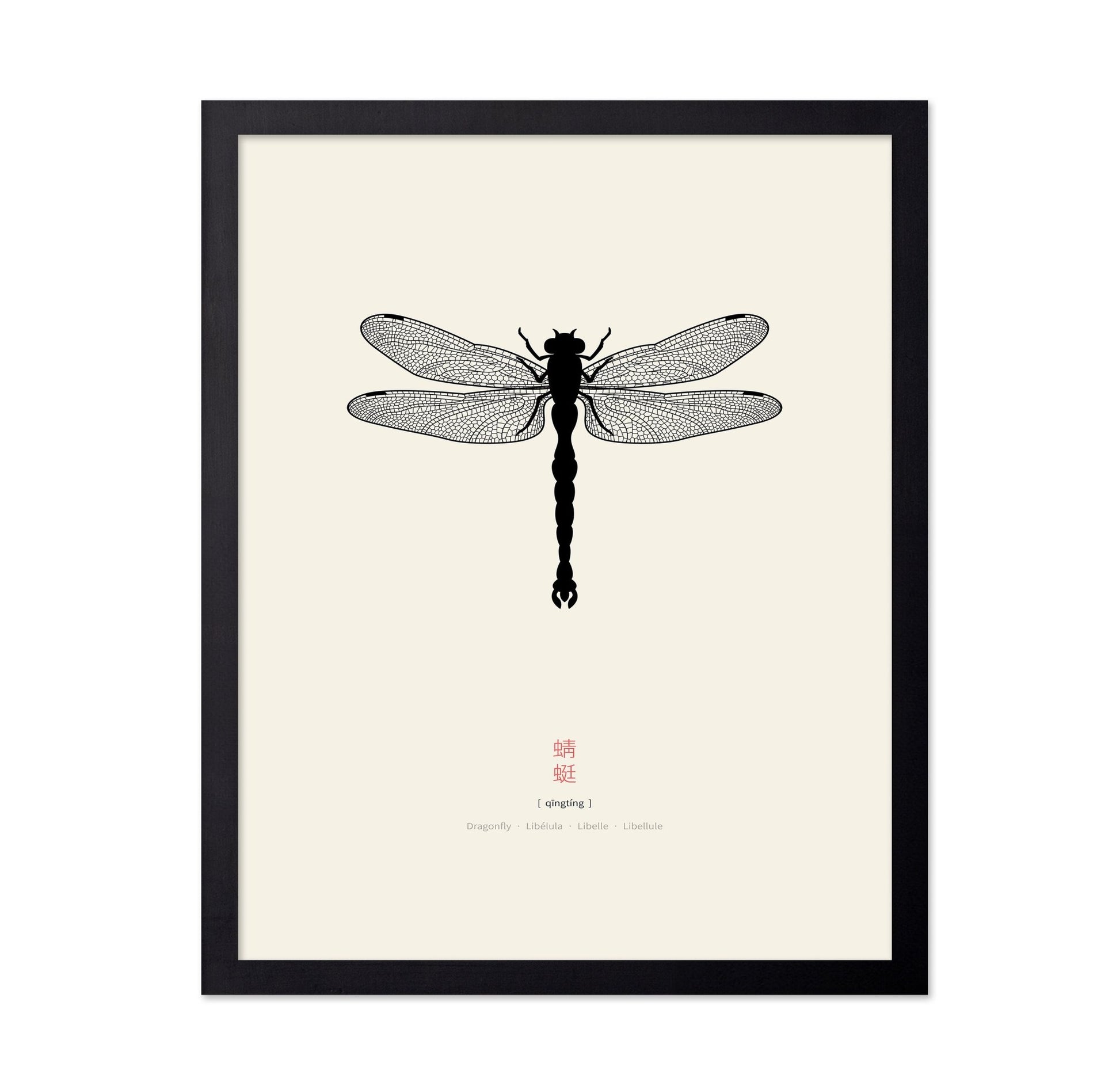 Minimal Dragonfly Silhouette