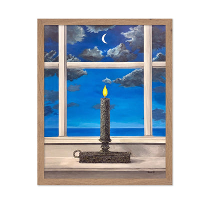 Candle And Moon Window
