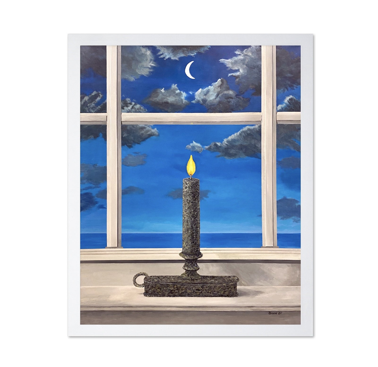 Candle And Moon Window