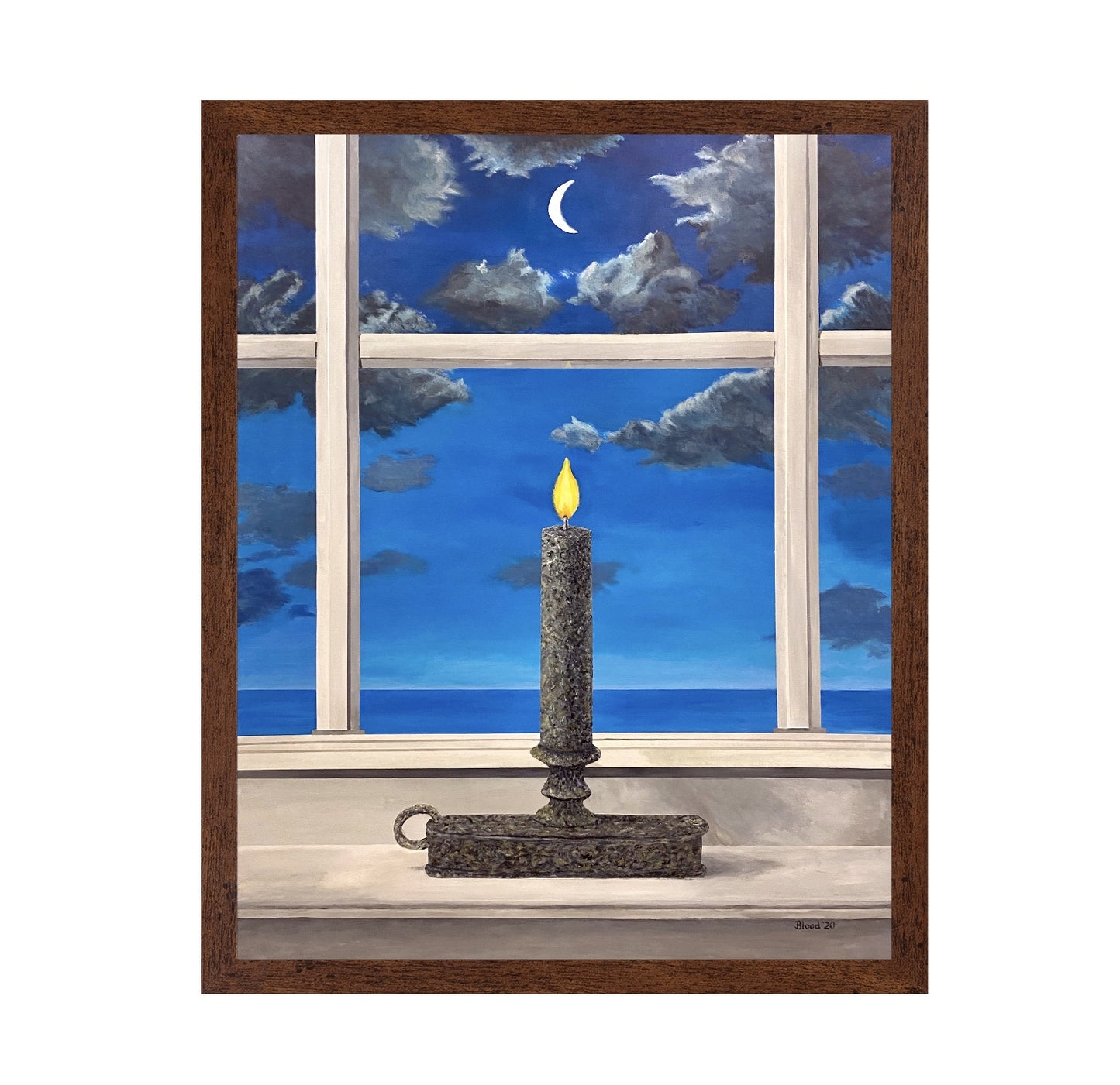 Candle And Moon Window