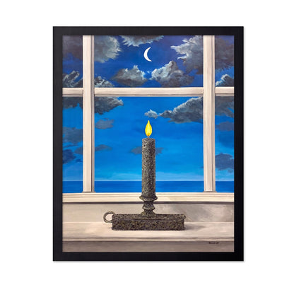 Candle And Moon Window