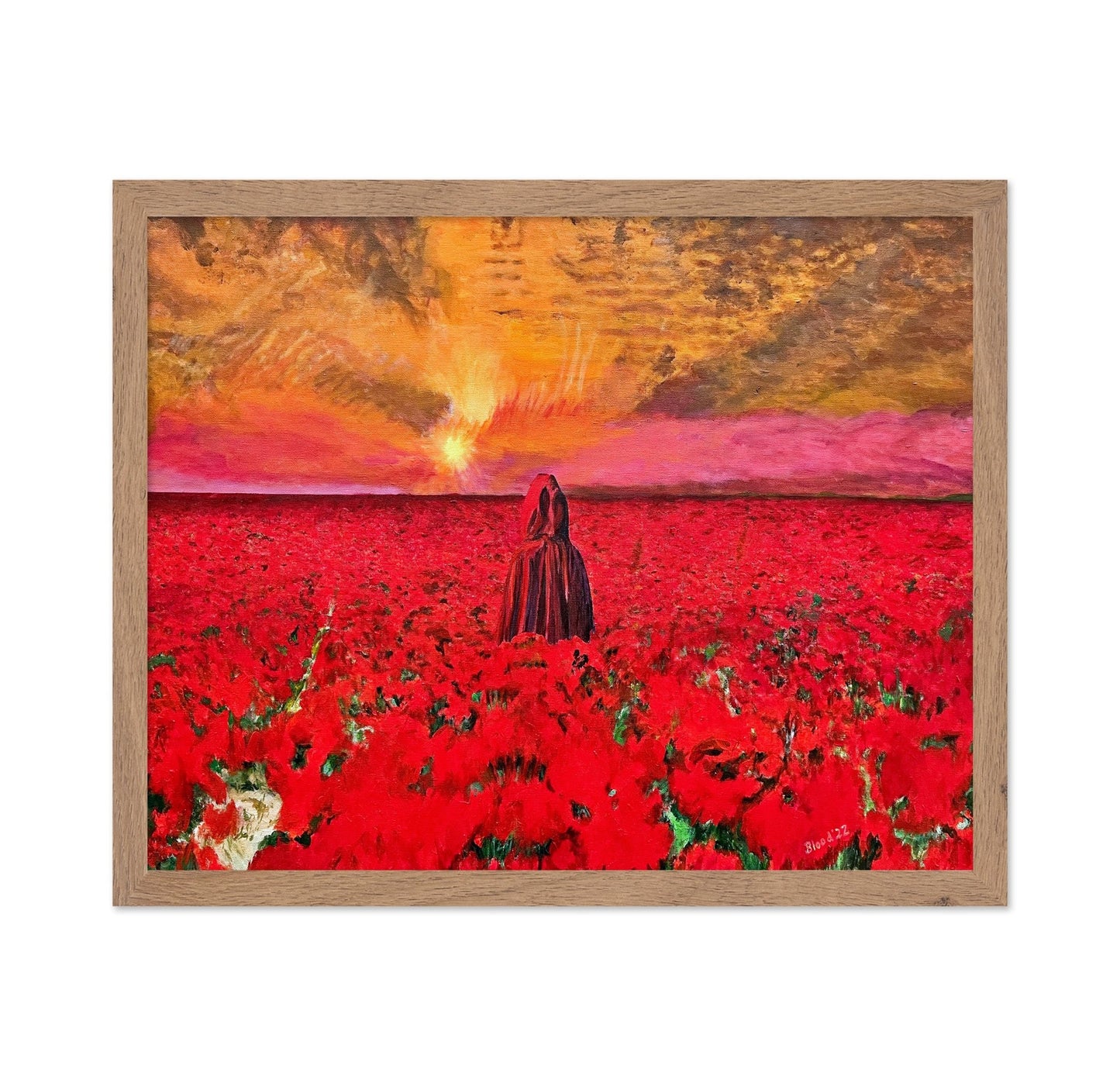 Red Field Sunset Figure