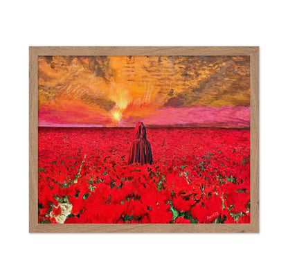 Red Field Sunset Figure