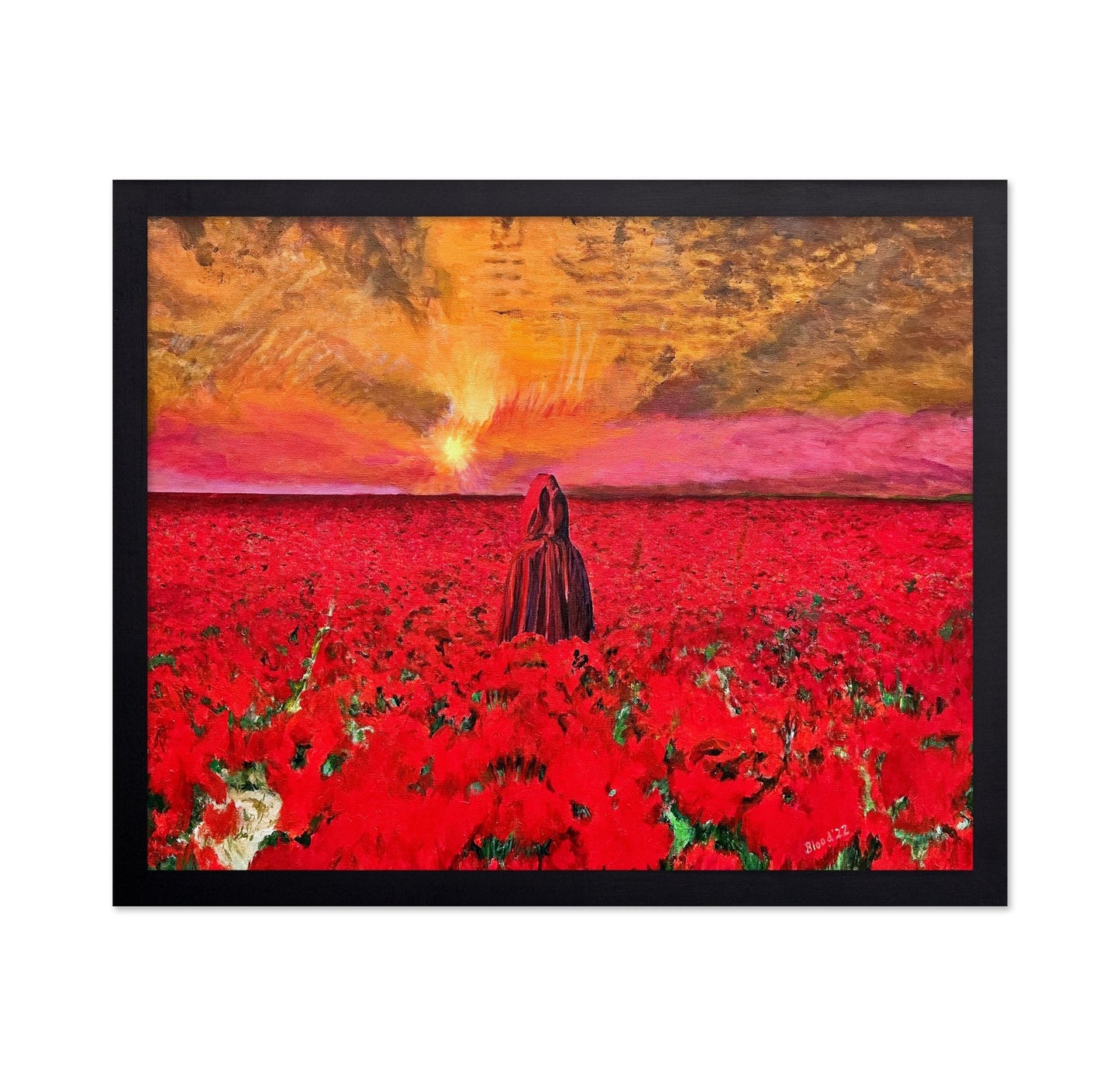 Red Field Sunset Figure