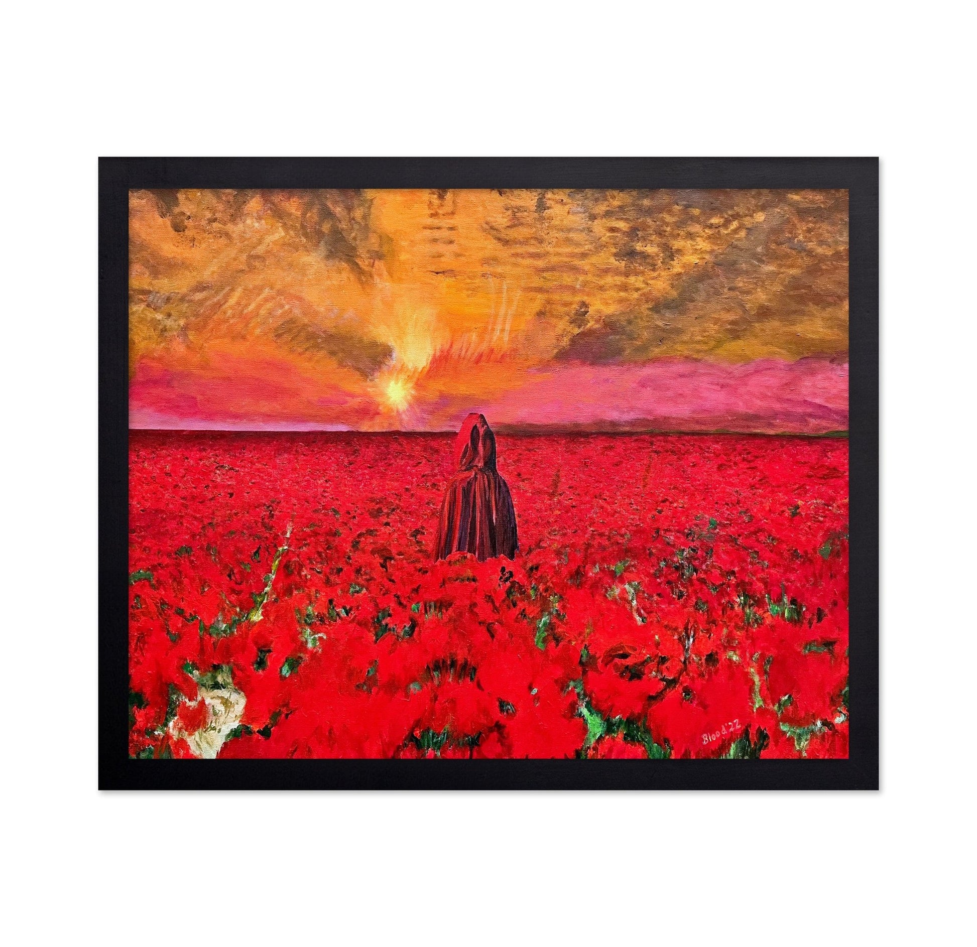 Red Field Sunset Figure