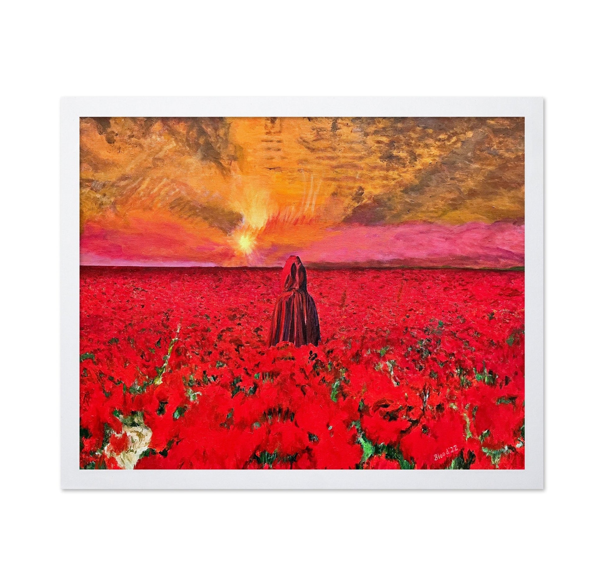 Red Field Sunset Figure