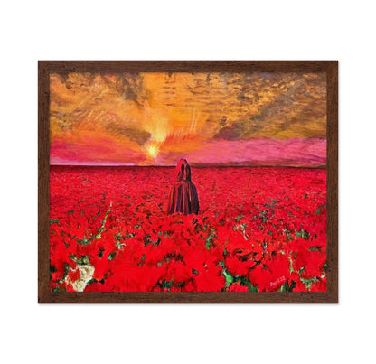 Red Field Sunset Figure