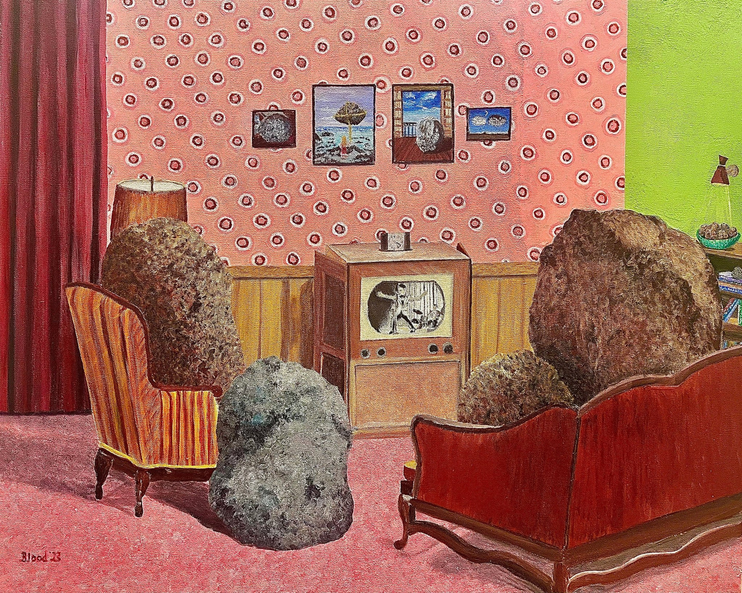 Rock Family Watching TV
