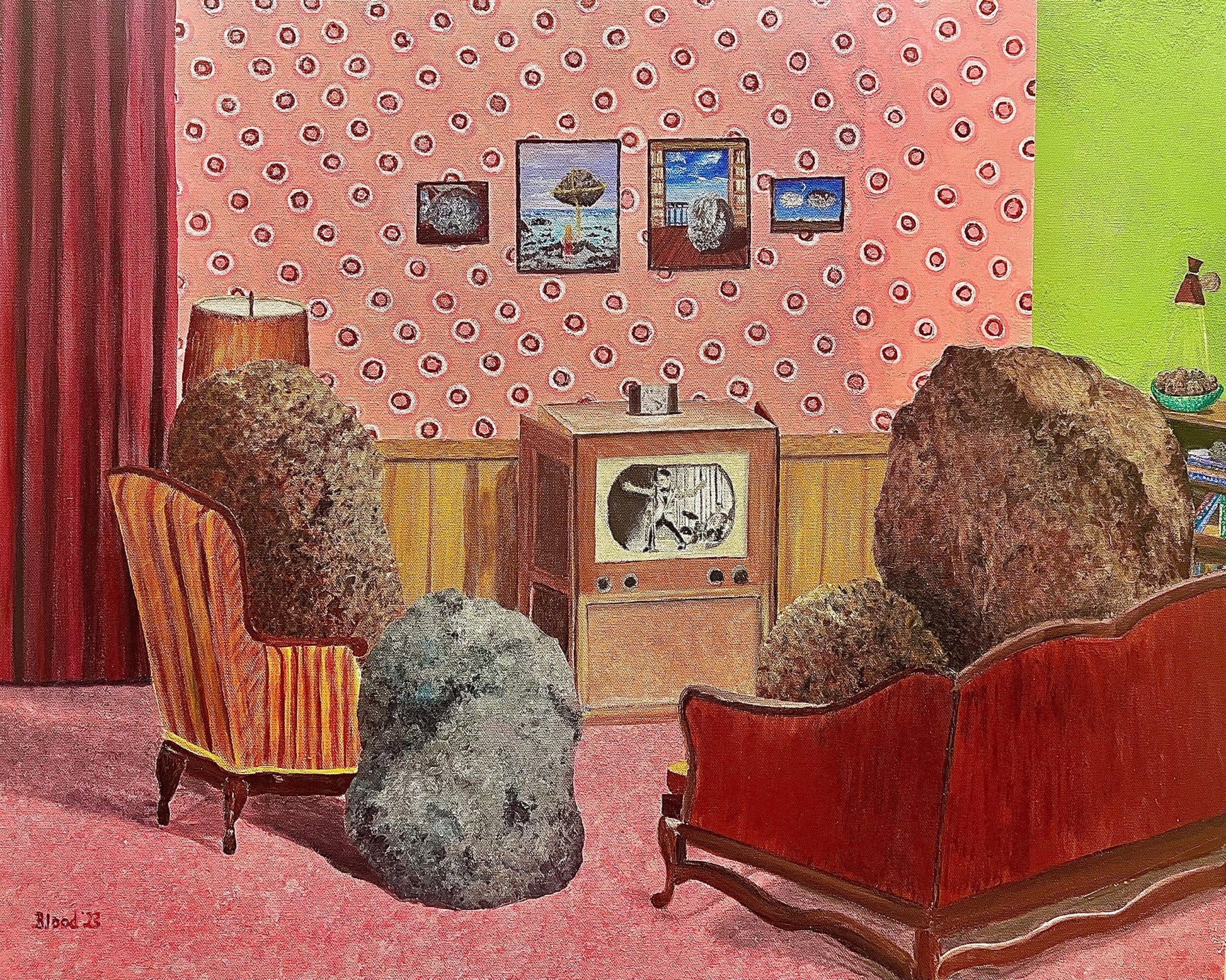 Rock Family Watching TV