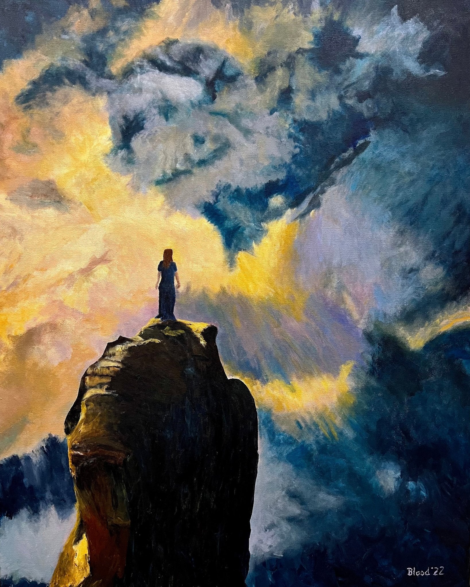 Woman On Sky Cliff