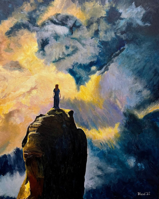 Woman On Sky Cliff