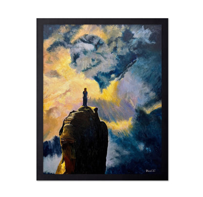 Woman On Sky Cliff