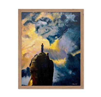 Woman On Sky Cliff