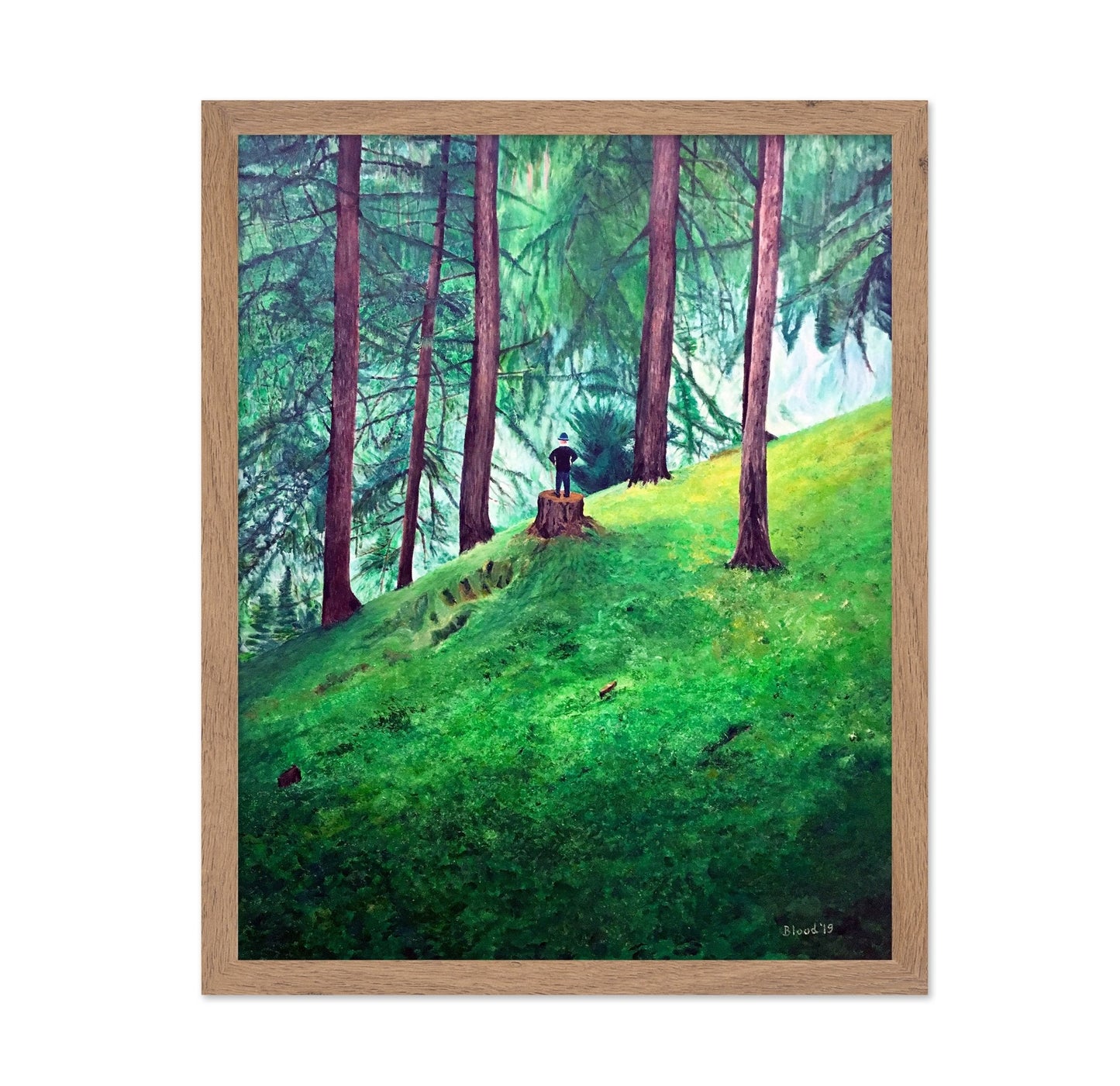 Man On Forest Stump