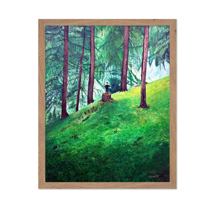 Man On Forest Stump