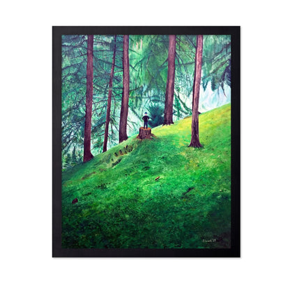 Man On Forest Stump