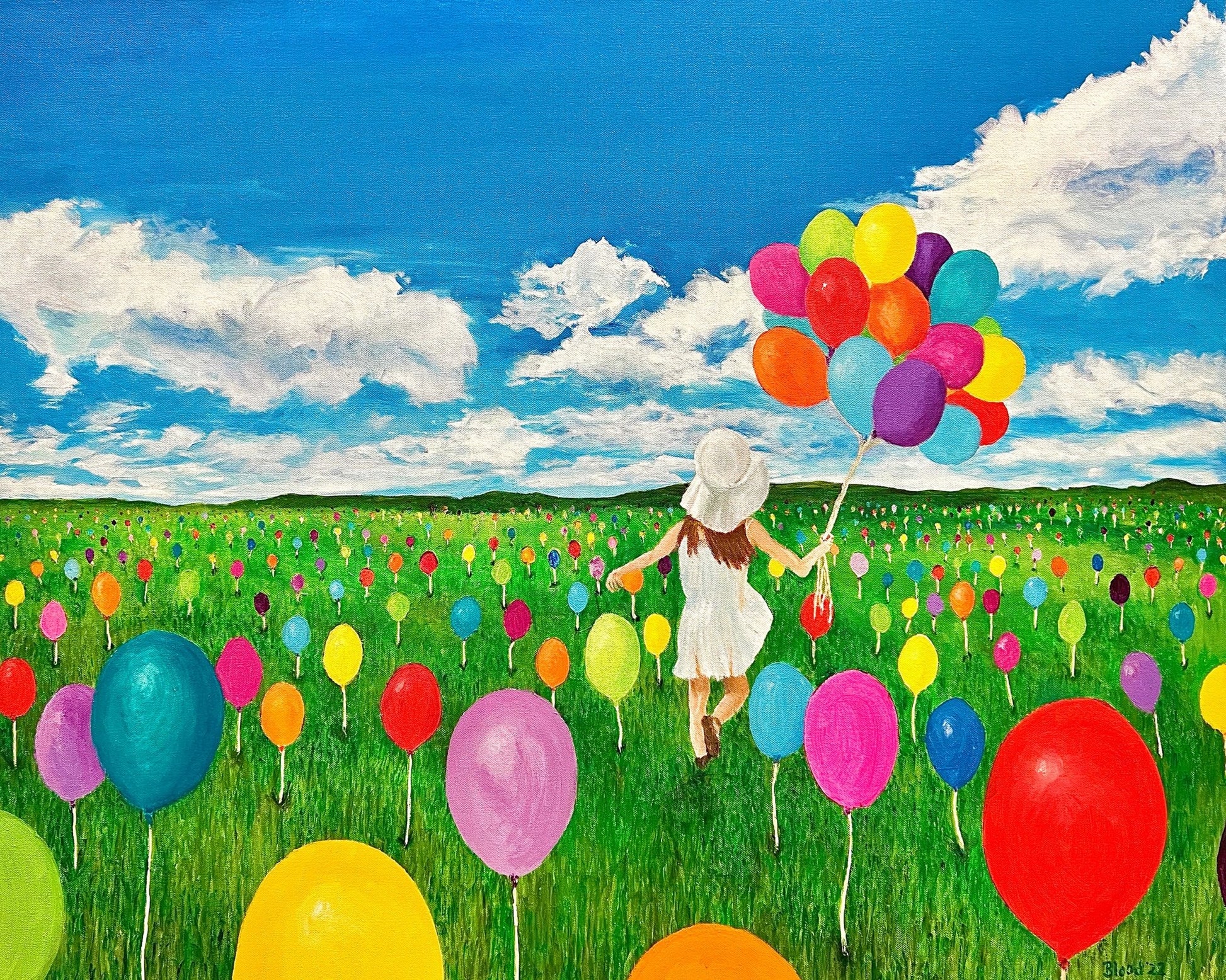 Girl In Balloon Field