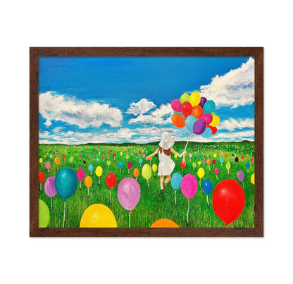 Girl In Balloon Field