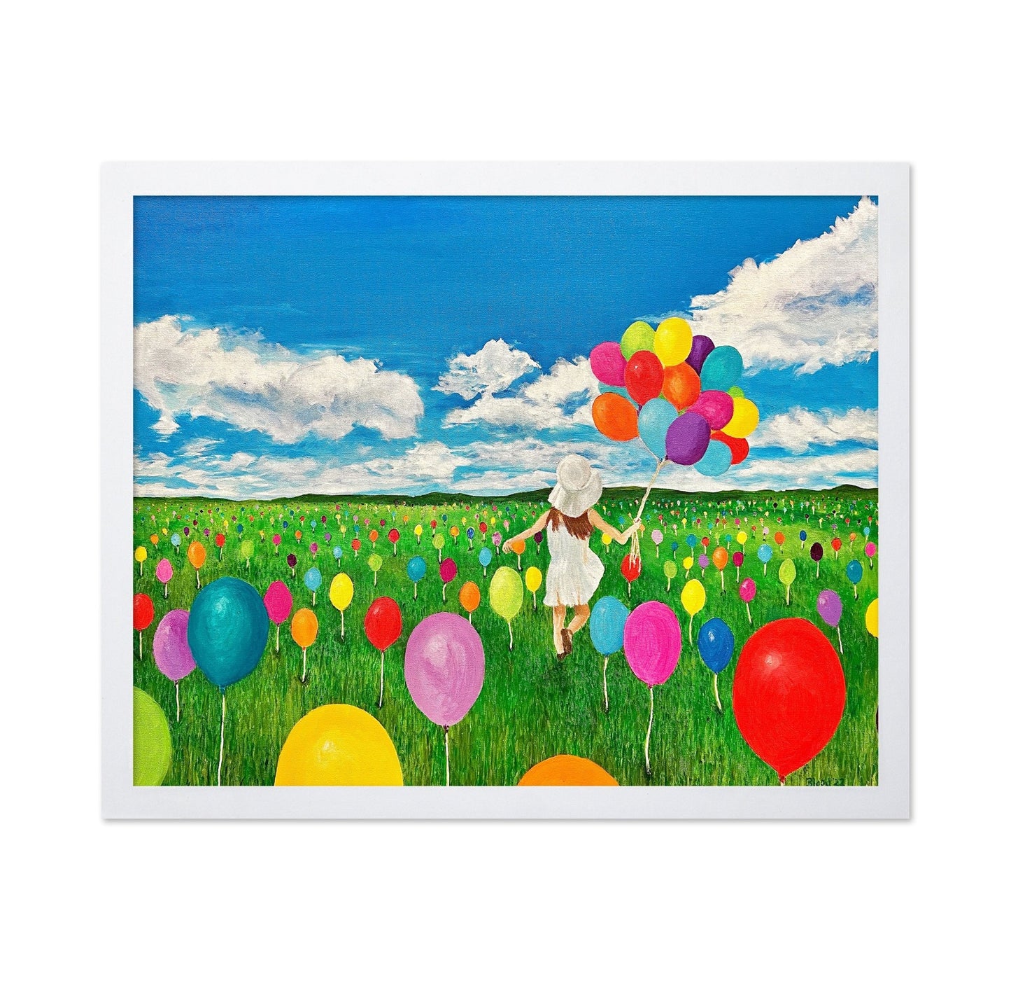 Girl In Balloon Field