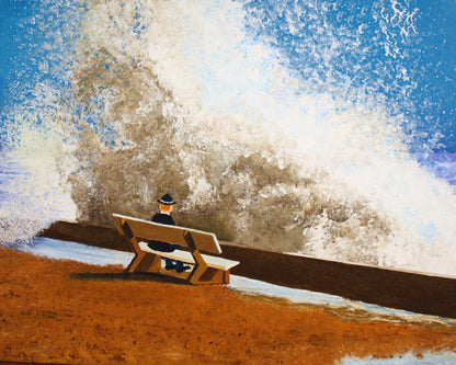 Man Watching Big Wave
