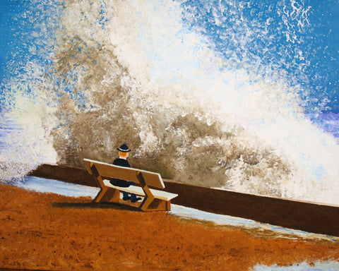 Man Watching Big Wave