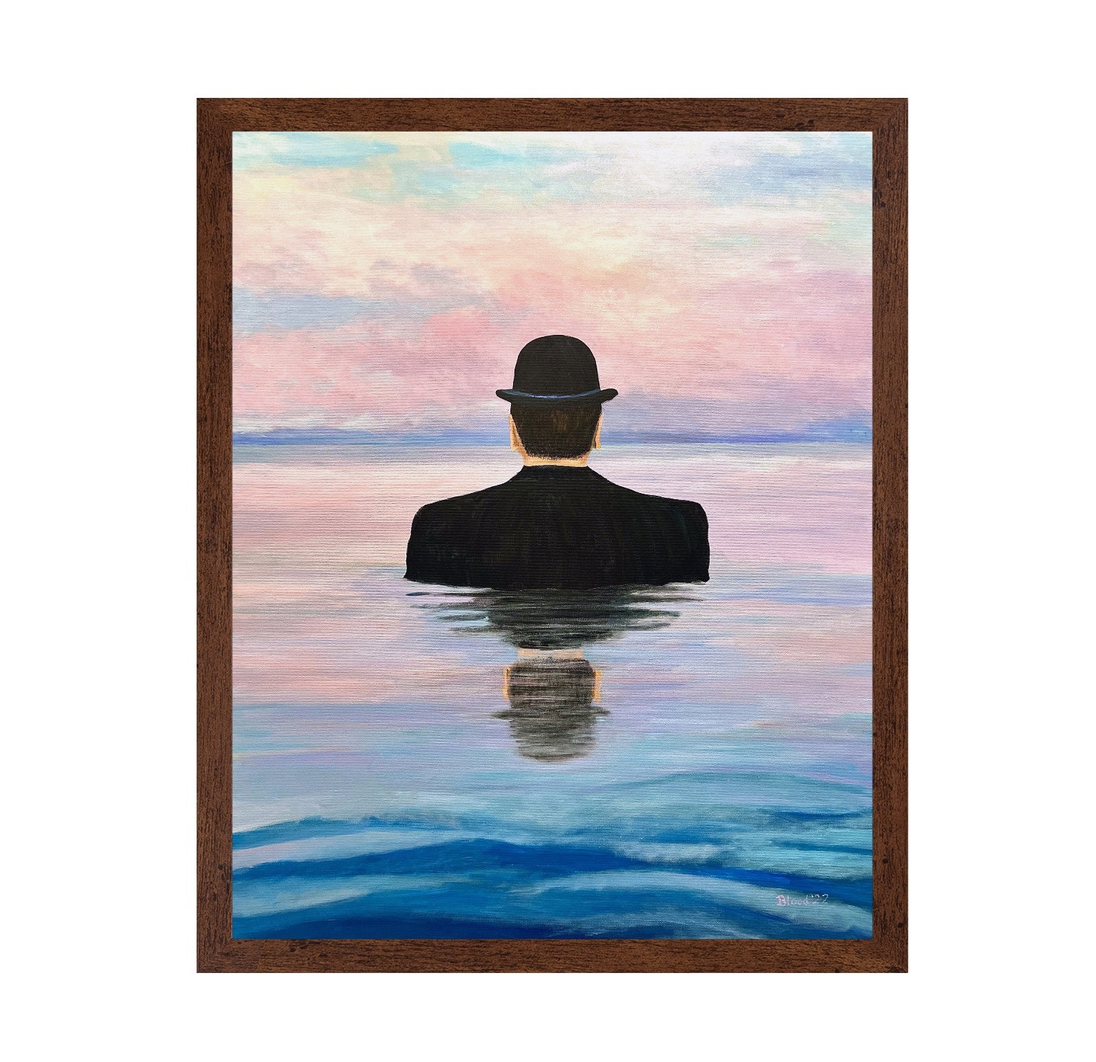 Man Floating At Sea