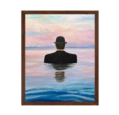 Man Floating At Sea