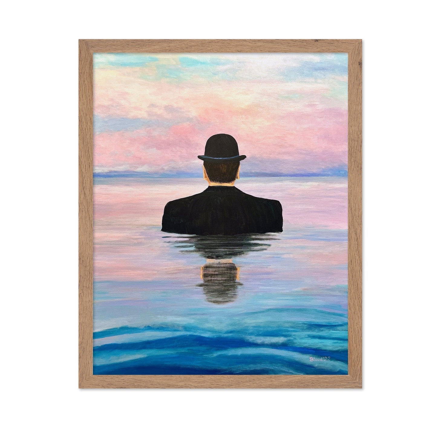 Man Floating At Sea