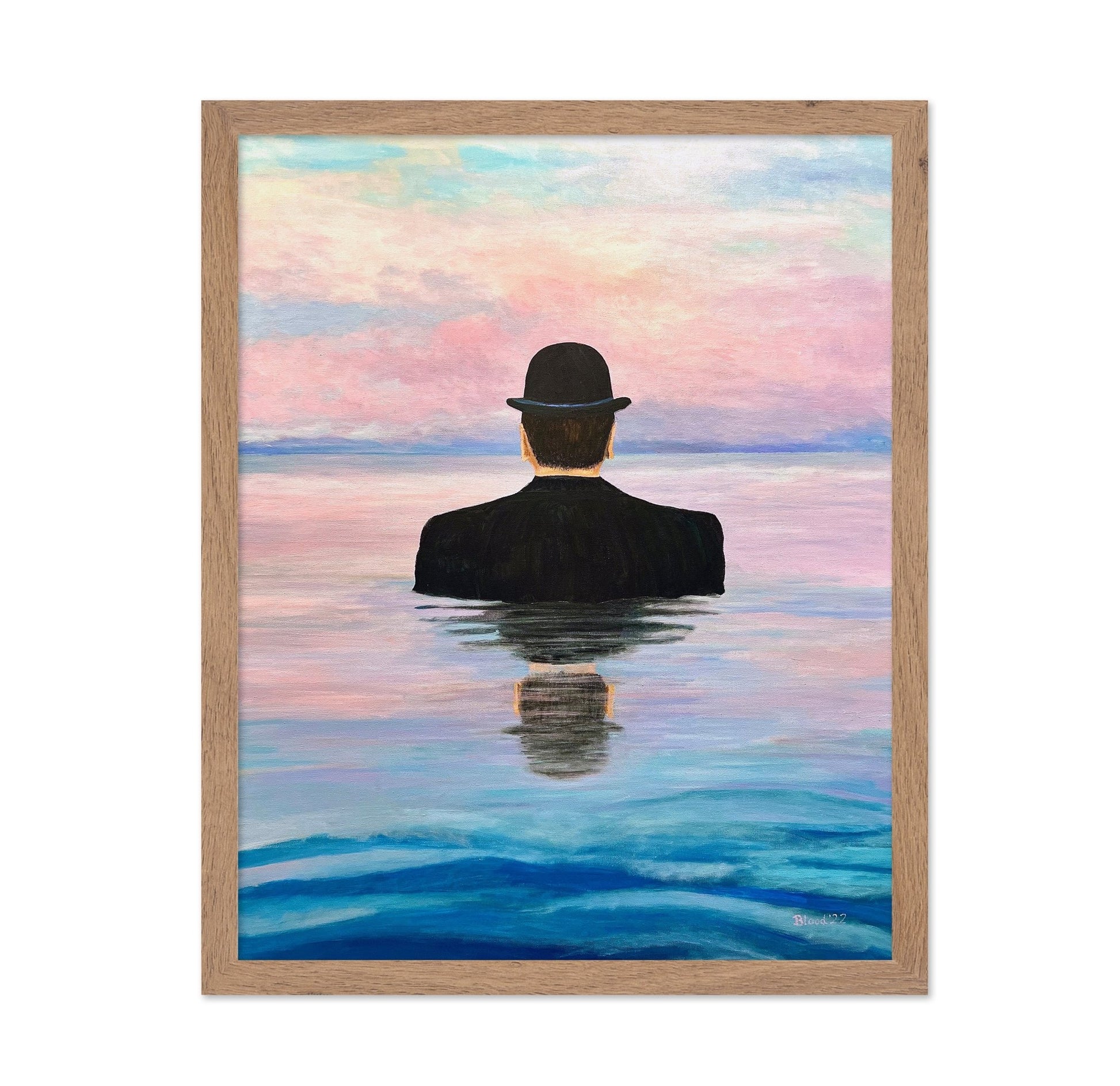 Man Floating At Sea