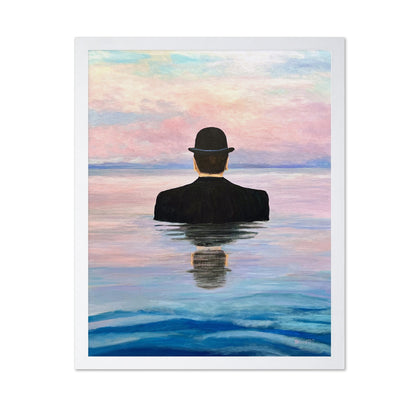 Man Floating At Sea