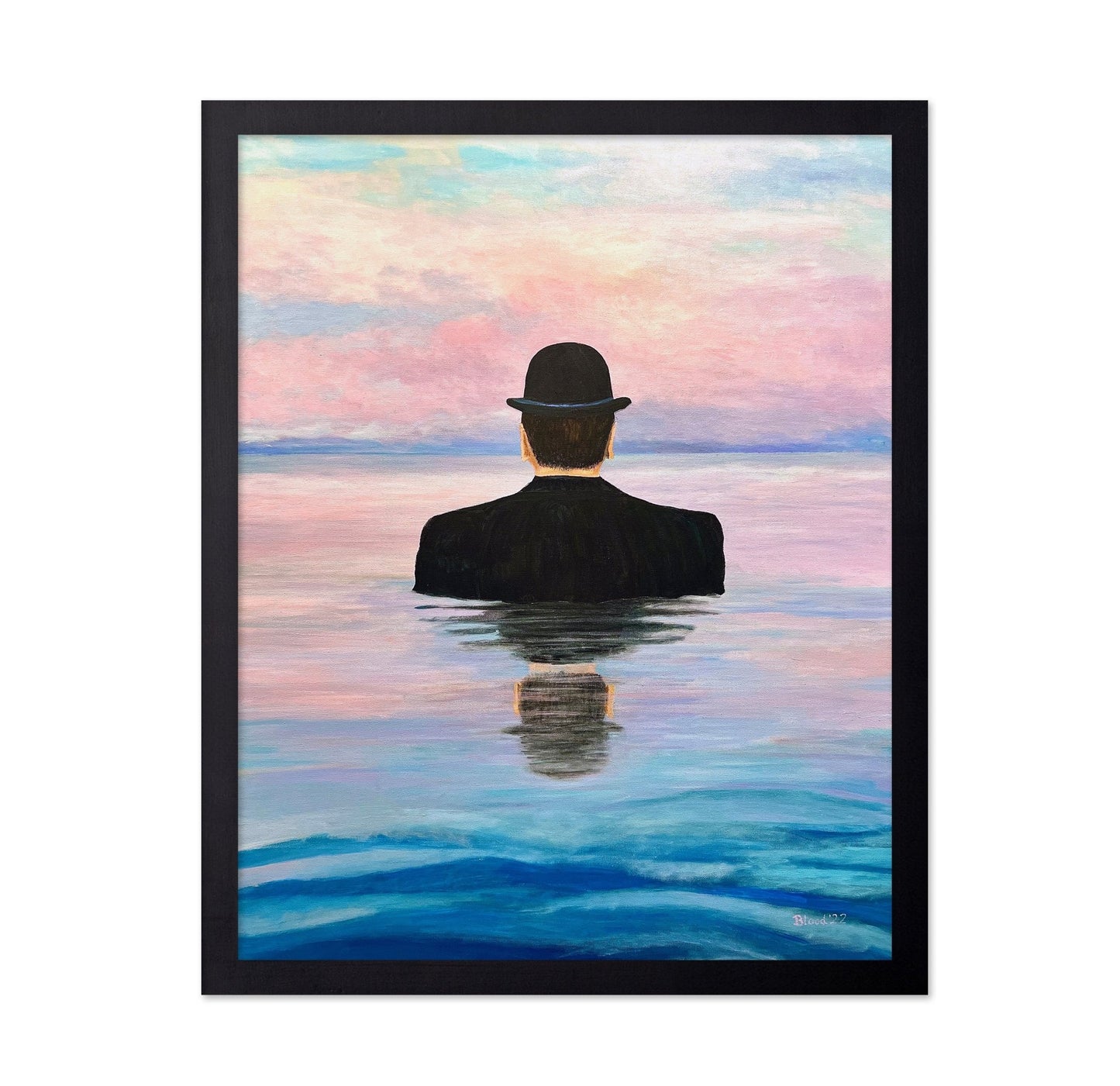 Man Floating At Sea