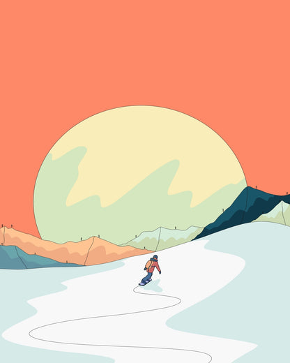 Snowboard Sunset Trail