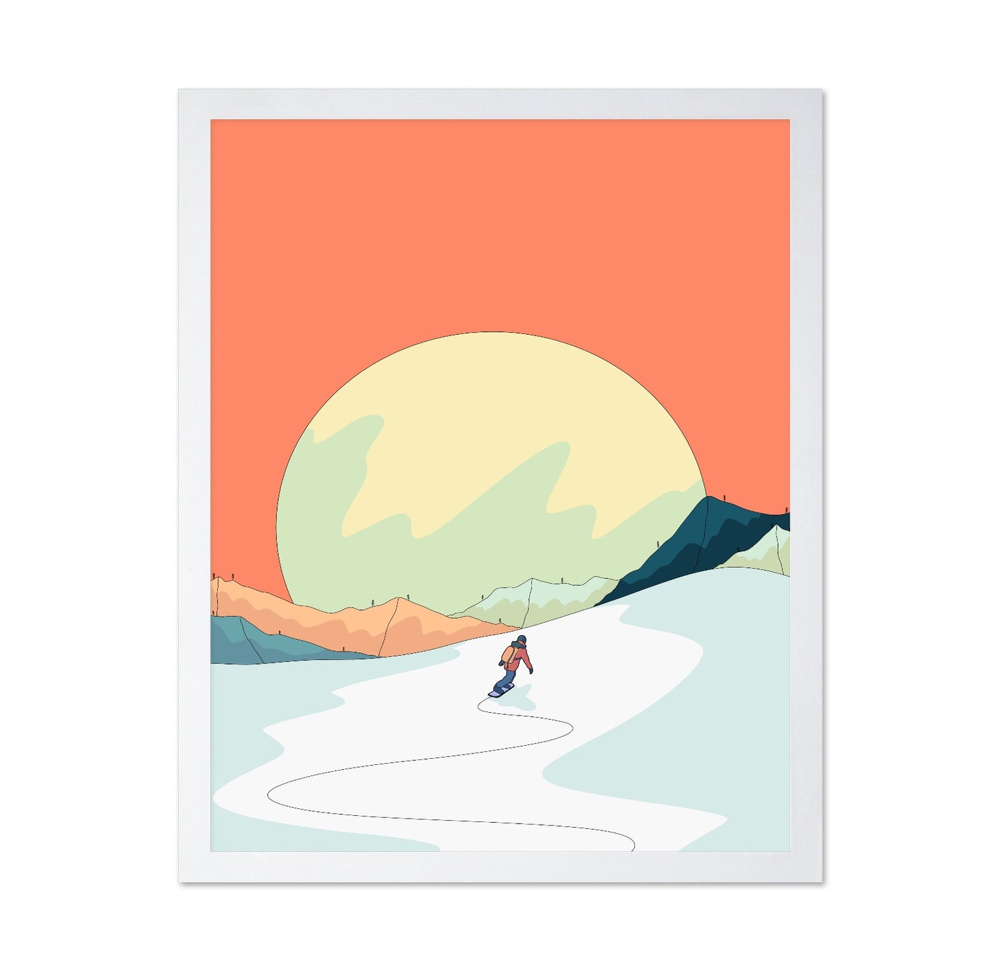 Snowboard Sunset Trail