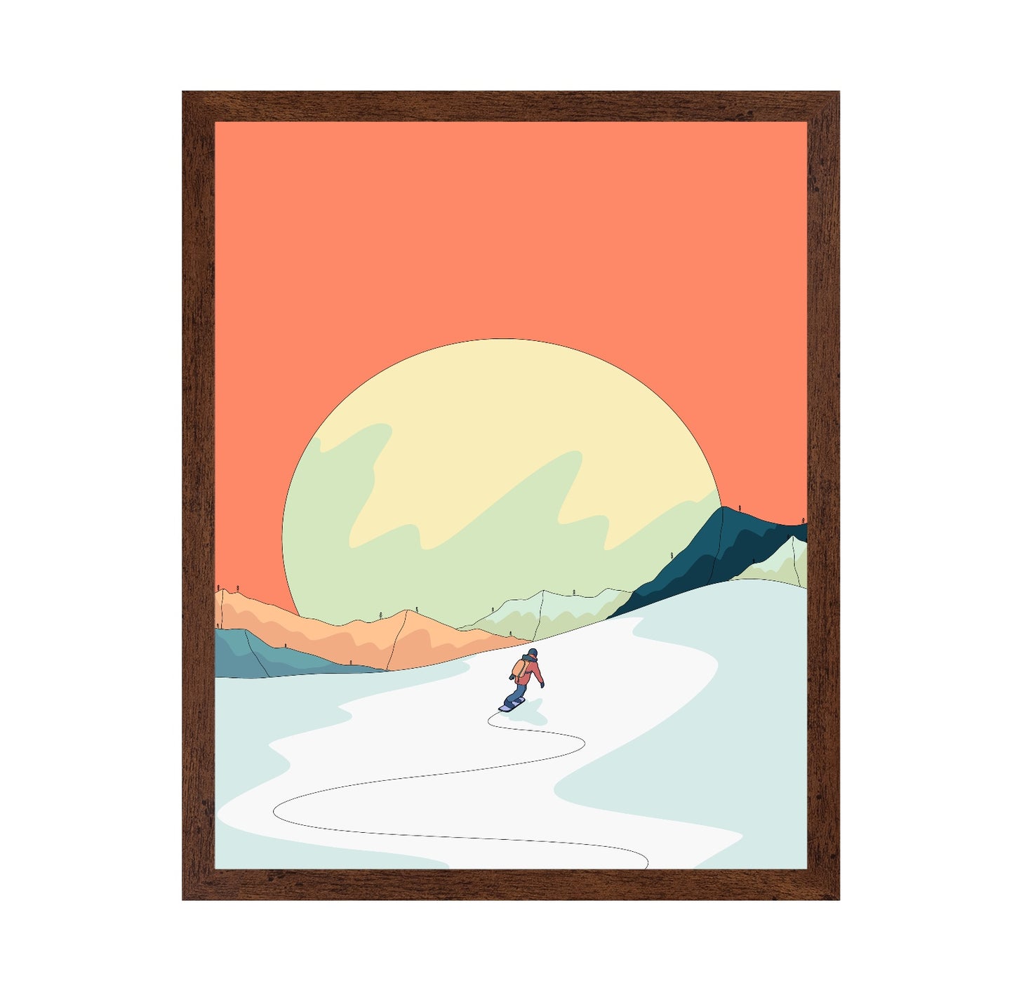 Snowboard Sunset Trail