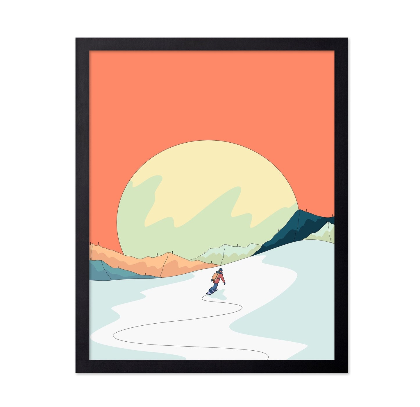 Snowboard Sunset Trail