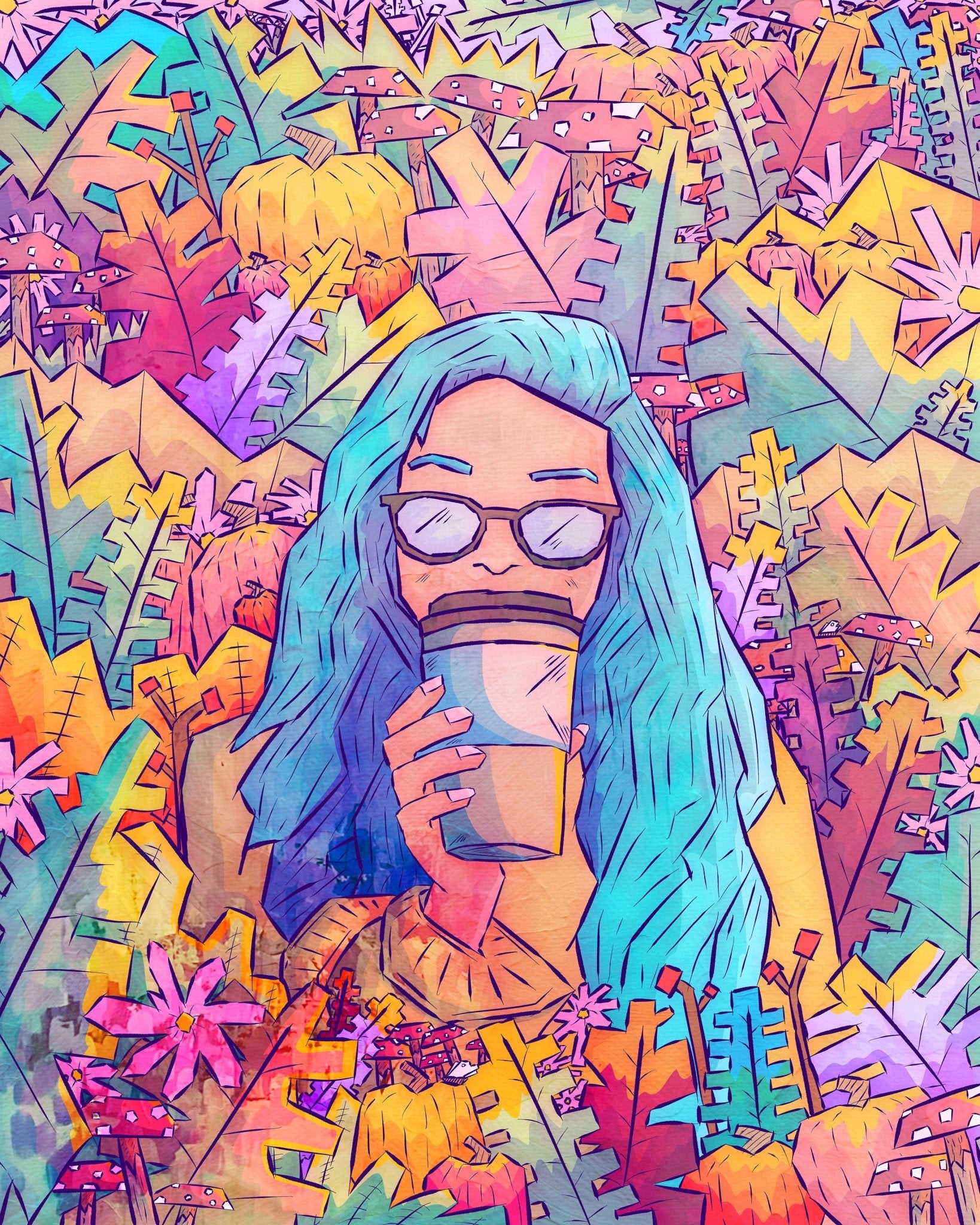 Colorful Jungle Coffee