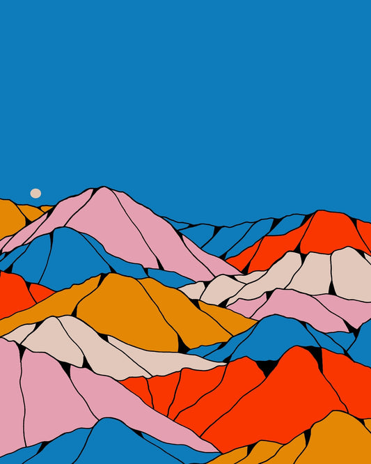 Colorblock Mountain Range