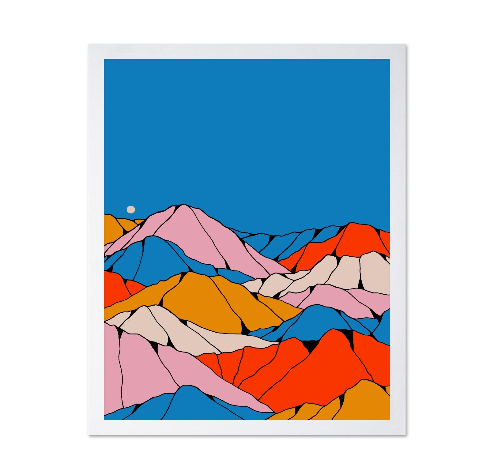 Colorblock Mountain Range