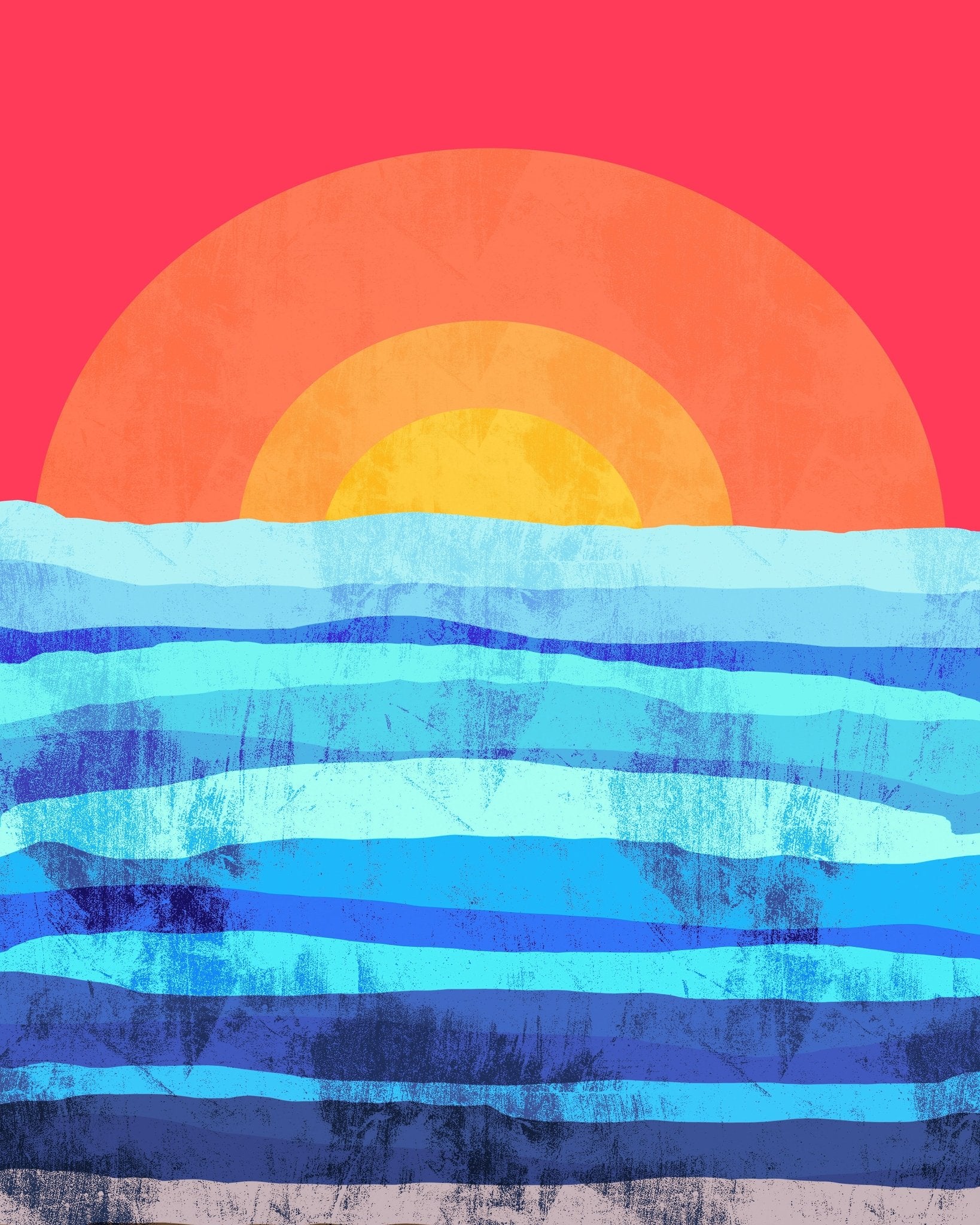 Sunset Ocean Layers