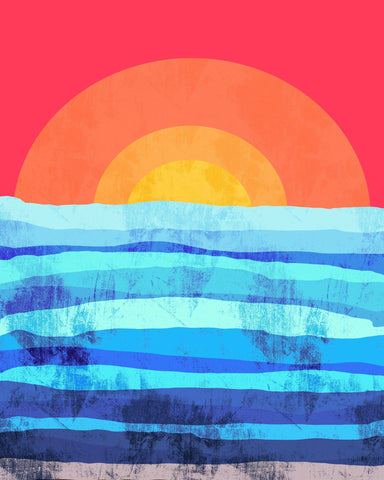 Sunset Ocean Layers