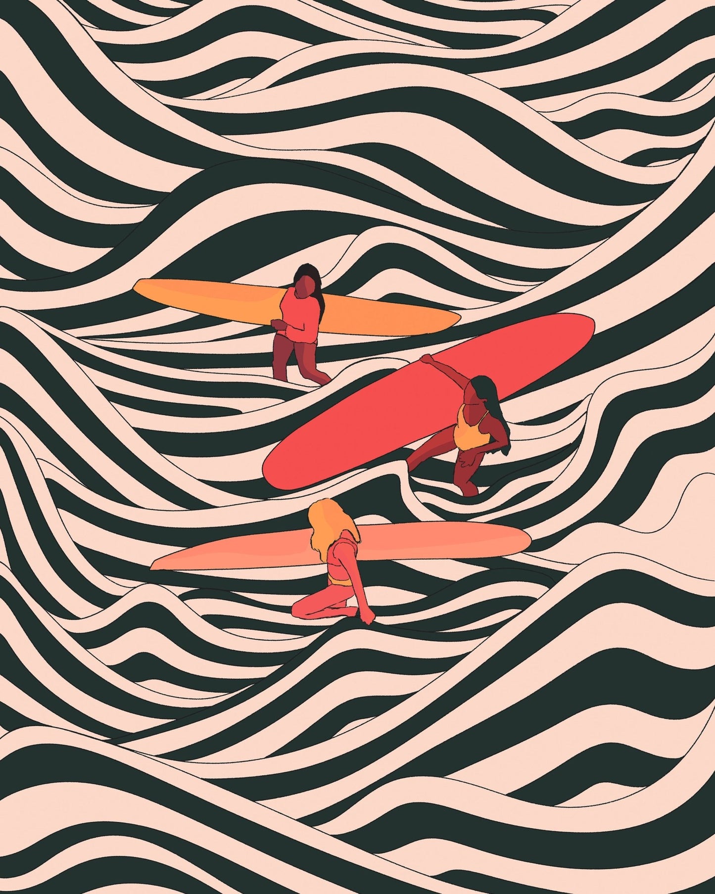 Surf Pattern Waves