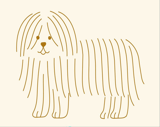 Minimal Dog Line Art