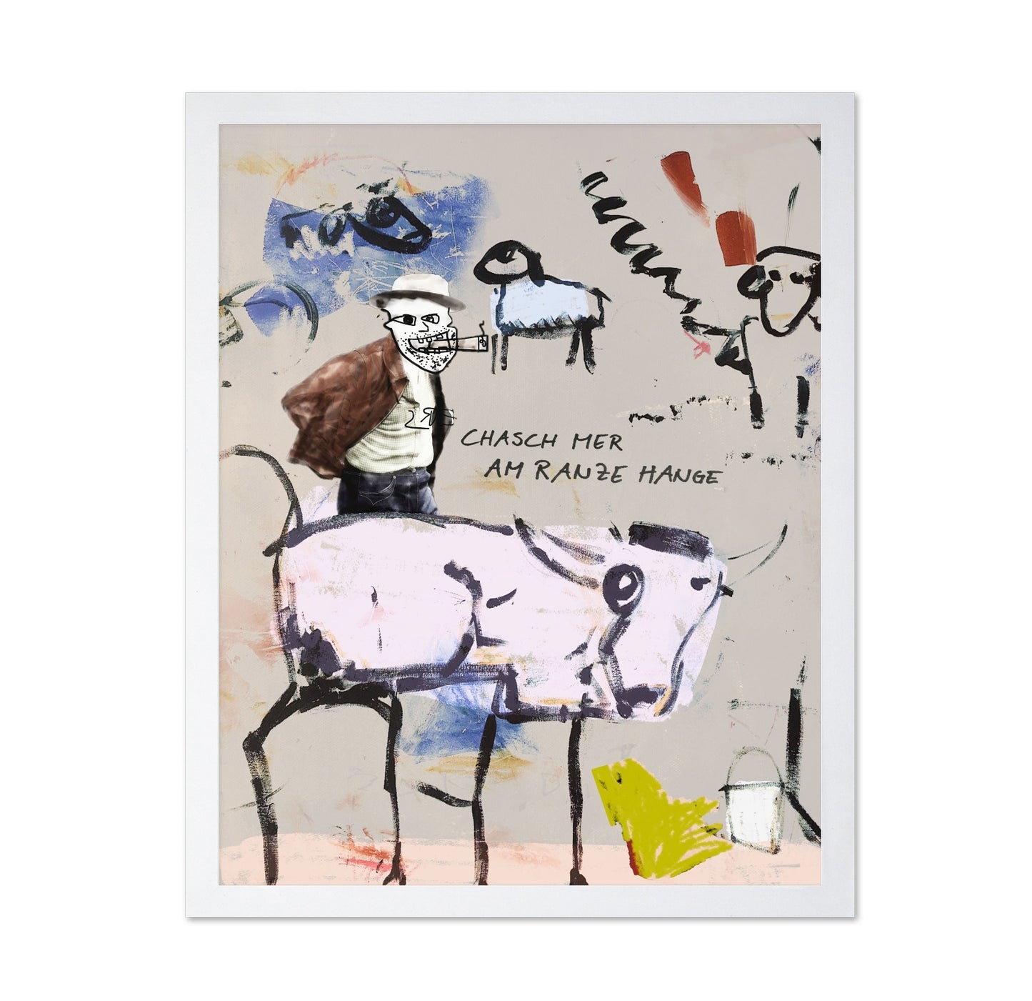 Abstract Cowboy Horse